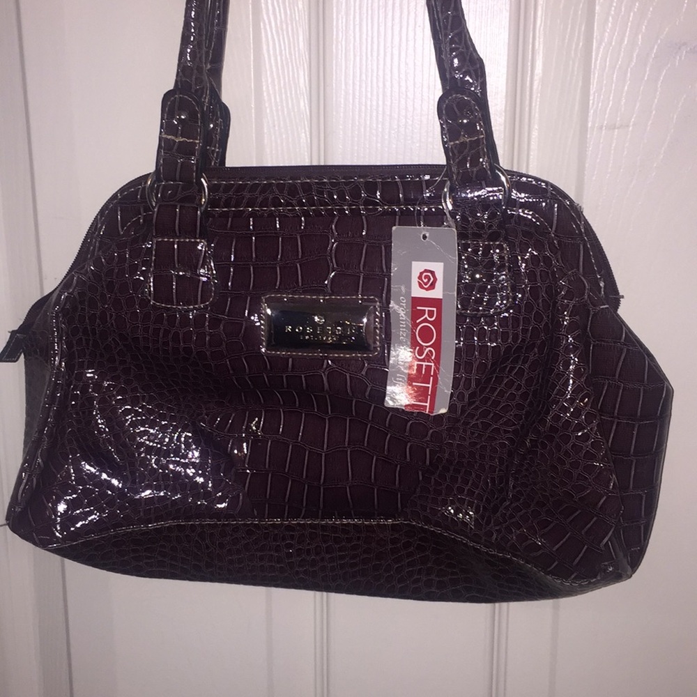 Rosetta Brown Crocodile Satchel